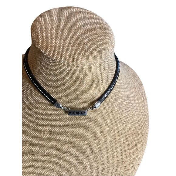 Brighton Reversible Leather Silver Necklace - Picture 8 of 11